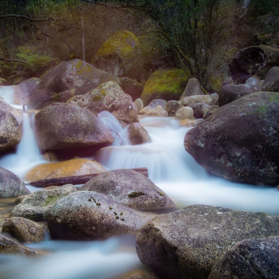 Eurobin creek a few hundred metres douwn below the Eurobin Falls