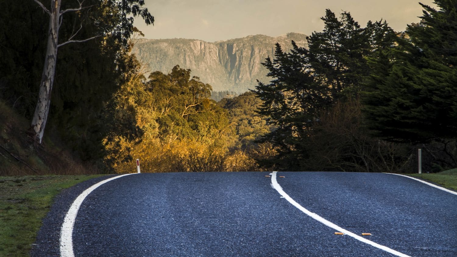 View of Mt Buffalo from Tawonga Gap Road